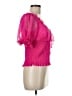 Bebe 100% Polyester Pink Short Sleeve Blouse Size 8 - photo 4