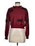 Shein 100% Polyester Hearts Burgundy Pullover Sweater Size M - photo 1