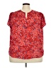 Fun2Fun 100% Polyester Red Short Sleeve Henley Size 3X - photo 1
