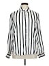 Emily Daniels 100% Rayon Stripes Ivory Long Sleeve Blouse Size XL - photo 1