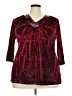 Unity Burgundy 3/4 Sleeve Blouse Size 2X - photo 1