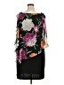 JBS 100% Polyester Floral Black Cocktail Dress Size 14 - photo 2