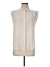 IMAN Ivory Sleeveless Button-Down Shirt Size M - photo 1