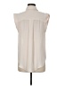 IMAN Ivory Sleeveless Button-Down Shirt Size M - photo 2