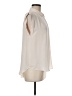 IMAN Ivory Sleeveless Button-Down Shirt Size M - photo 4