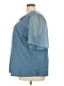 BLOOMCHIC 100% Polyester Blue Short Sleeve Top Size 22 - photo 5