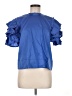 Harshman 100% Cotton Blue Short Sleeve Top Size M - photo 1