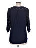 Tempted Blue 3/4 Sleeve Blouse Size L - photo 2