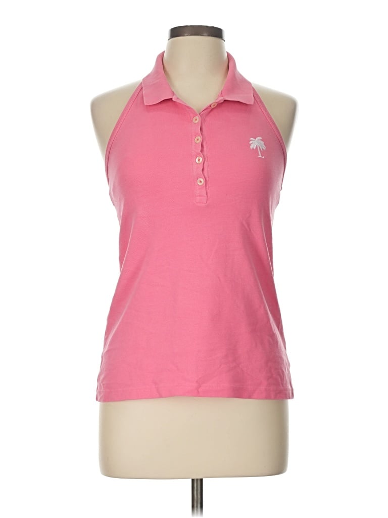 Pre-owned Lilly Pulitzer Sleeveless Button Down Shirt In Pink