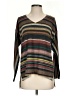 Nally & Millie Stripes Brown Pullover Sweater Size S - photo 1