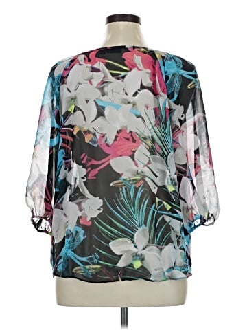 a.n.a. A New Approach 3/4 Sleeve Blouse (view 2)