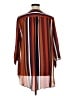 Cato Stripes Brown Orange 3/4 Sleeve Blouse Size XL - photo 2