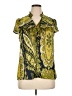 Rafaella 100% Polyester Paisley Green Short Sleeve Blouse Size XL - photo 1