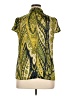 Rafaella 100% Polyester Paisley Green Short Sleeve Blouse Size XL - photo 2
