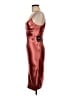 Express 100% Polyester Metallic Burgundy Cocktail Dress Size 6 - photo 5