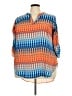 Cato 100% Polyester Print Orange 3/4 Sleeve Blouse Size 18 - photo 1