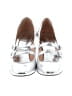 J.Crew Metallic Silver Heels Size 6 1/2 - photo 2