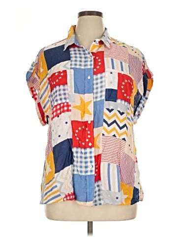 MULTIPLES Short Sleeve Blouse (view 1)