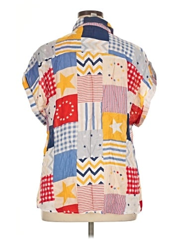 MULTIPLES Short Sleeve Blouse (view 2)