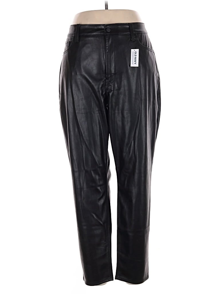 Old Navy Faux Leather Pants In Black