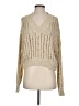 Brunello Cucinelli 100% Cotton Metallic Tan Pullover Sweater Size S - photo 1