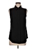 Theory Black Sleeveless Button-Down Shirt Size M - photo 1