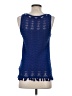 Lilly Pulitzer 100% Polyester Blue Sleeveless Blouse Size S - photo 2