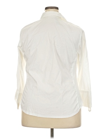 Signature by Larry Levine 3/4 Sleeve Button-Down Shirt (view 2)