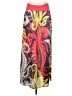 Glam 100% Polyester Print Purple Red Casual Skirt Size S - photo 1