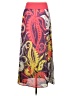 Glam 100% Polyester Print Purple Red Casual Skirt Size S - photo 2