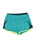 Nike 100% Polyester Color Block Green Athletic Shorts Size XS (kids) - photo 1