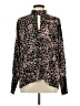 Allison Joy Animal Print Black Long Sleeve Blouse Size L - photo 1