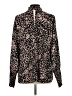 Allison Joy Animal Print Black Long Sleeve Blouse Size L - photo 2