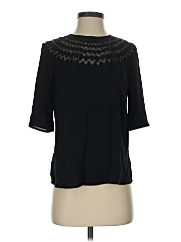 Milly 3/4 Sleeve Silk Top (view 1)