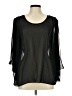 Collective Concepts 100% Polyester Black 3/4 Sleeve Blouse Size L - photo 1