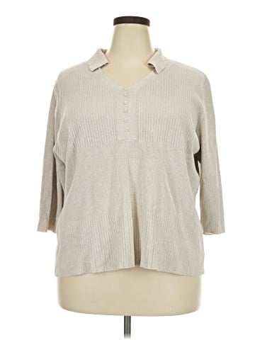Designers Originals 3/4 Sleeve Button-Down Shirt (view 1)