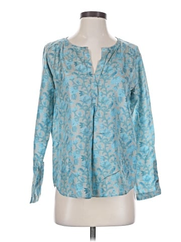 Calypso St. Barth Long Sleeve Silk Top (view 1)