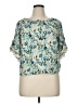 I.N. Studio Teal Short Sleeve Blouse Size XL Petite - photo 1