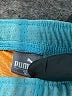 Puma 100% Polyester Color Block Teal Blue Athletic Shorts Size 4 - photo 3