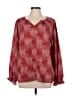 Jessica Simpson Red Long Sleeve Blouse Size L - photo 1