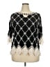 Cato 100% Rayon Black 3/4 Sleeve Blouse Size 18W - 20W - photo 1