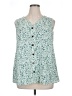 BLOOMCHIC 100% Polyester Teal Sleeveless Blouse Size 14 - 16 - photo 1