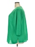 Talbots 100% Polyester Green 3/4 Sleeve Blouse Size 2X - photo 5