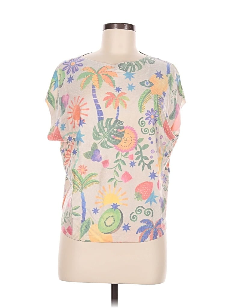 Pre-owned Sioni Short Sleeve Top Pink Boatneck Tops