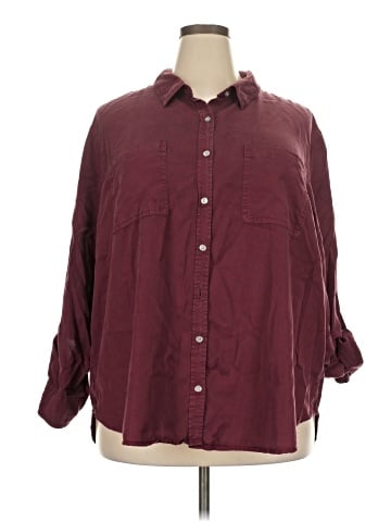 DKNY Jeans 3/4 Sleeve Button-Down Shirt (view 1)