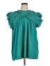 Entro 100% Polyester Teal Short Sleeve Blouse Size 1X - photo 1