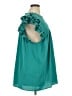 Entro 100% Polyester Teal Short Sleeve Blouse Size 1X - photo 4