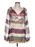 Hale Bob Silver Long Sleeve Blouse Size L - photo 1