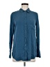 Theory Teal Long Sleeve Button-Down Shirt Size M - photo 1