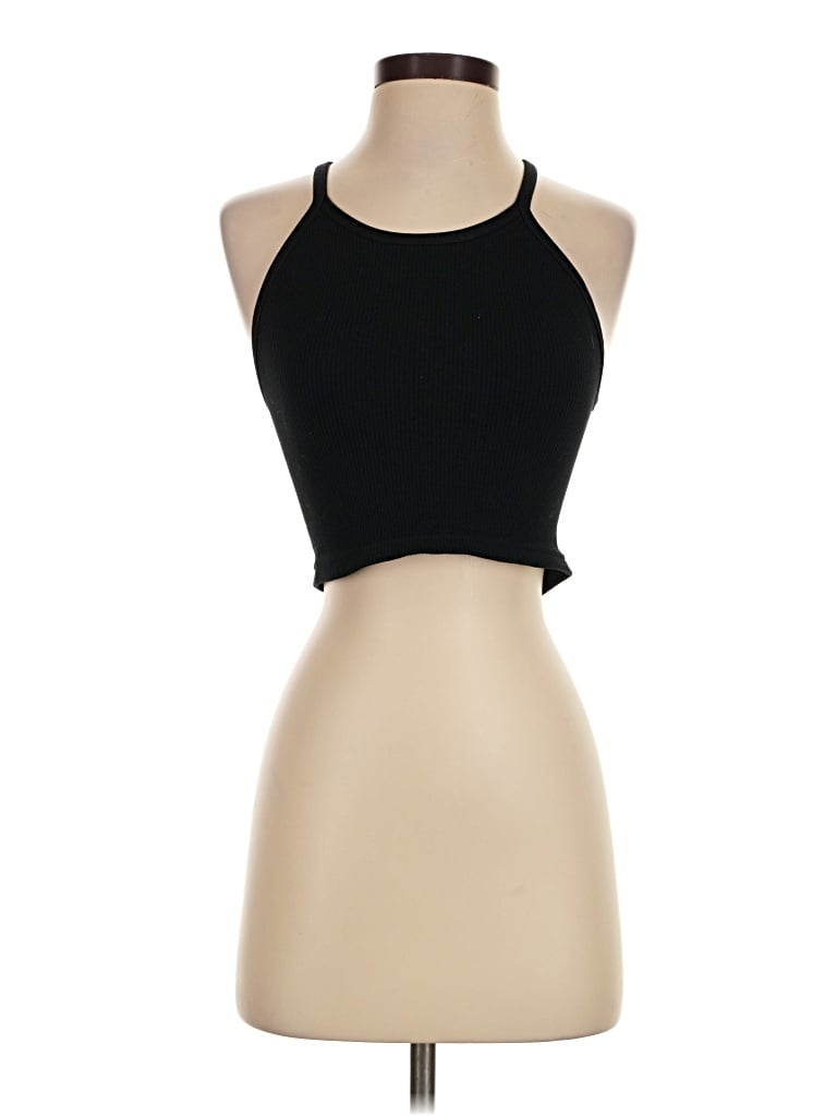 Pre-owned Fp Movement Tank Top Black Halter Neckline Tops